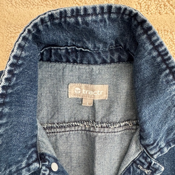 Tractr Dark Blue Jean Jacket - Picture 4 of 4